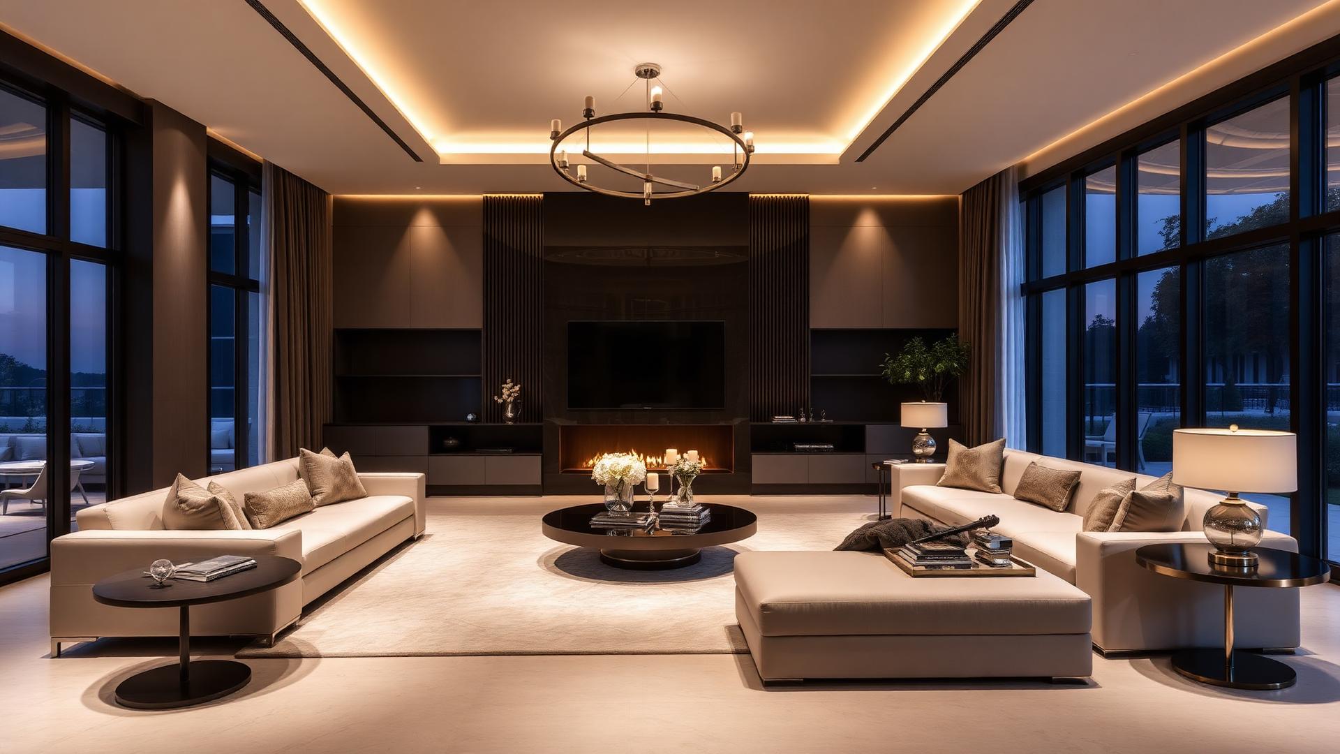 Luxury interior design living space
